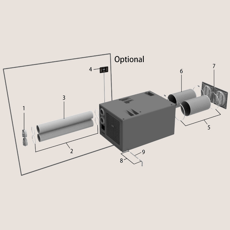 [PRE-ORDER DEPOSIT] 12/24V 8000Btu VELIT 2000U Under Bench Air Conditioner